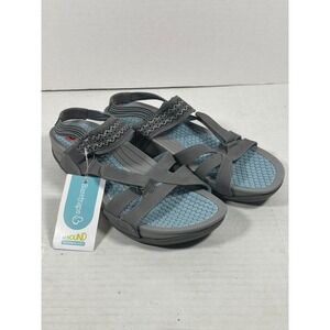 Baretraps Dalton Gray Blue Rebound Technology Sport Sandals Mens 10M BTS18-10601